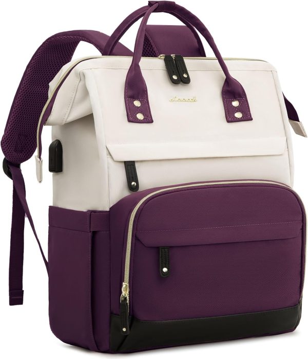 LOVEVOOK Laptop Backpack for Women, 15.6 Inch Work Business Backpacks Purse with USB Port, Large Capacity Nurse Bag College Bookbag for School, Waterproof Casual Daypack for Travel - Image 29