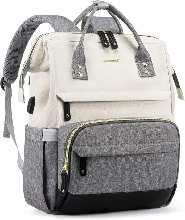LOVEVOOK Laptop Backpack for Women, 15.6 Inch Work Business Backpacks Purse with USB Port, Large Capacity Nurse Bag College Bookbag for School, Waterproof Casual Daypack for Travel - Image 35