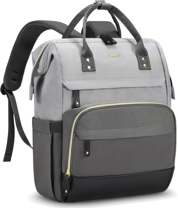 LOVEVOOK Laptop Backpack for Women, 15.6 Inch Work Business Backpacks Purse with USB Port, Large Capacity Nurse Bag College Bookbag for School, Waterproof Casual Daypack for Travel - Image 45