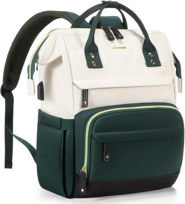 LOVEVOOK Laptop Backpack for Women, 15.6 Inch Work Business Backpacks Purse with USB Port, Large Capacity Nurse Bag College Bookbag for School, Waterproof Casual Daypack for Travel - Image 47