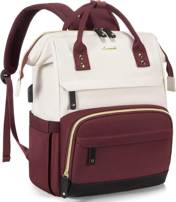 LOVEVOOK Laptop Backpack for Women, 15.6 Inch Work Business Backpacks Purse with USB Port, Large Capacity Nurse Bag College Bookbag for School, Waterproof Casual Daypack for Travel - Image 69