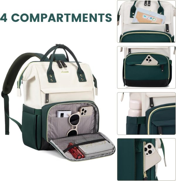 LOVEVOOK Laptop Backpack for Women, 15.6 Inch Work Business Backpacks Purse with USB Port, Large Capacity Nurse Bag College Bookbag for School, Waterproof Casual Daypack for Travel - Image 78