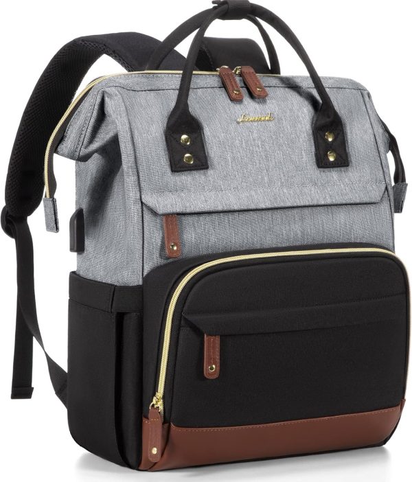 LOVEVOOK Laptop Backpack for Women, 15.6 Inch Work Business Backpacks Purse with USB Port, Large Capacity Nurse Bag College Bookbag for School, Waterproof Casual Daypack for Travel - Image 80