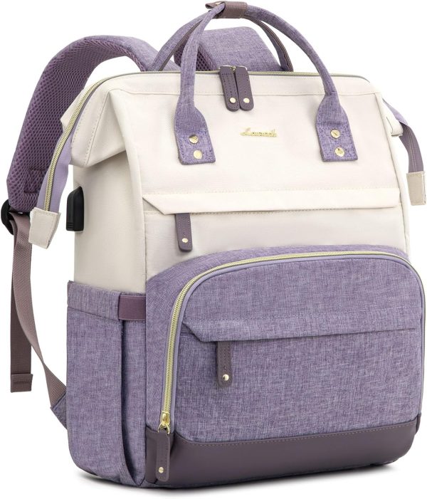 LOVEVOOK Laptop Backpack for Women, 15.6 Inch Work Business Backpacks Purse with USB Port, Large Capacity Nurse Bag College Bookbag for School, Waterproof Casual Daypack for Travel - Image 113