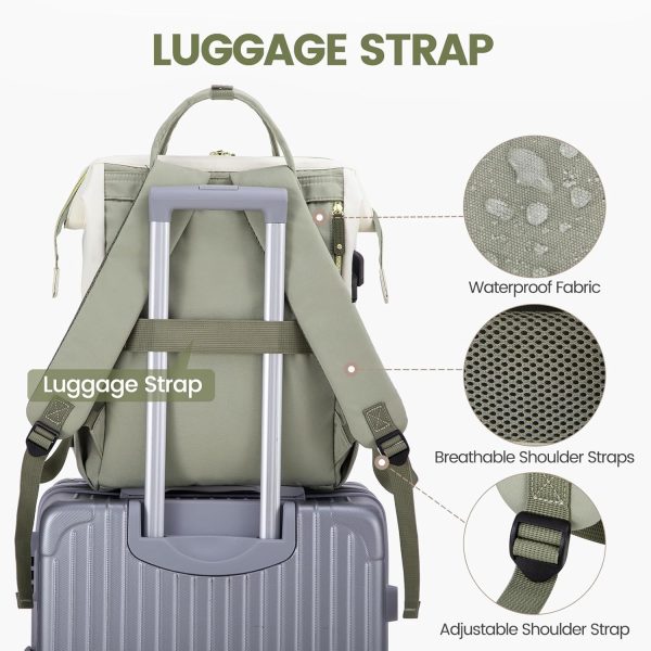LOVEVOOK Laptop Backpack for Women, 15.6 Inch Work Business Backpacks Purse with USB Port, Large Capacity Nurse Bag College Bookbag for School, Waterproof Casual Daypack for Travel - Image 124