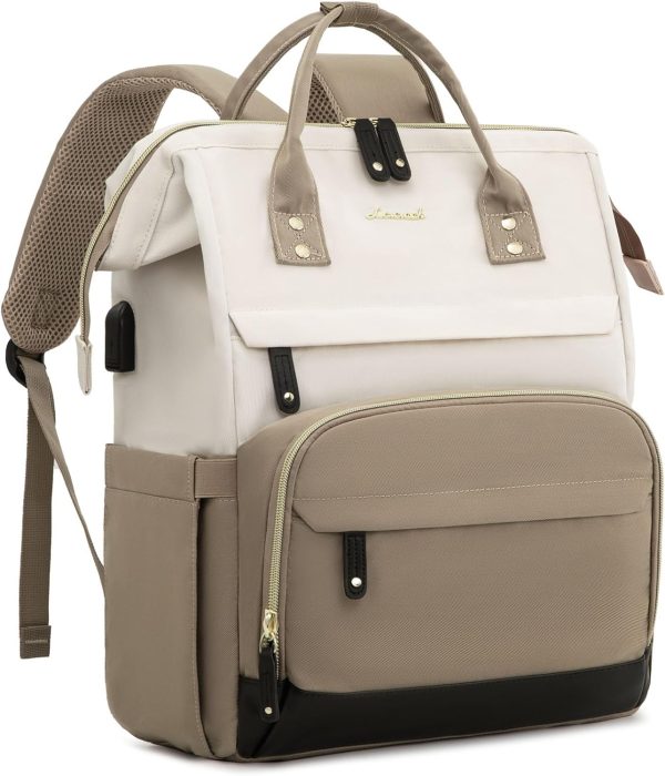 LOVEVOOK Laptop Backpack for Women, 15.6 Inch Work Business Backpacks Purse with USB Port, Large Capacity Nurse Bag College Bookbag for School, Waterproof Casual Daypack for Travel - Image 128