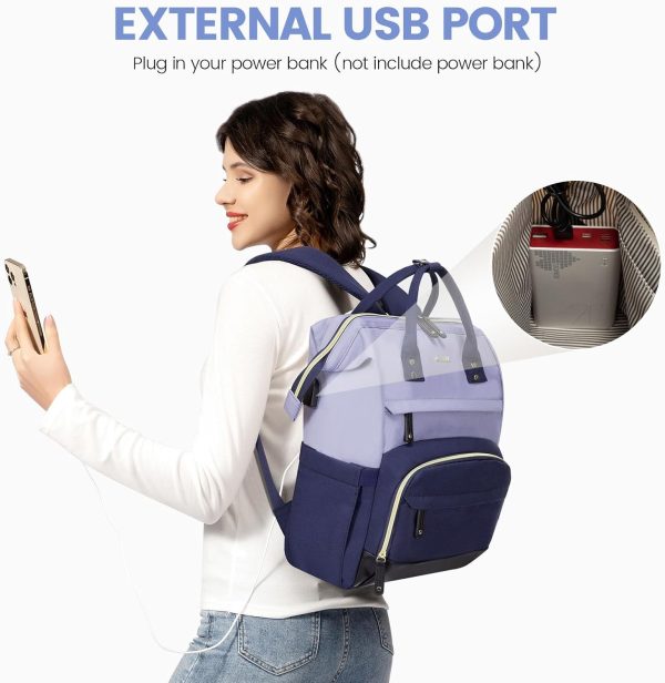 LOVEVOOK Laptop Backpack for Women, 15.6 Inch Work Business Backpacks Purse with USB Port, Large Capacity Nurse Bag College Bookbag for School, Waterproof Casual Daypack for Travel - Image 144