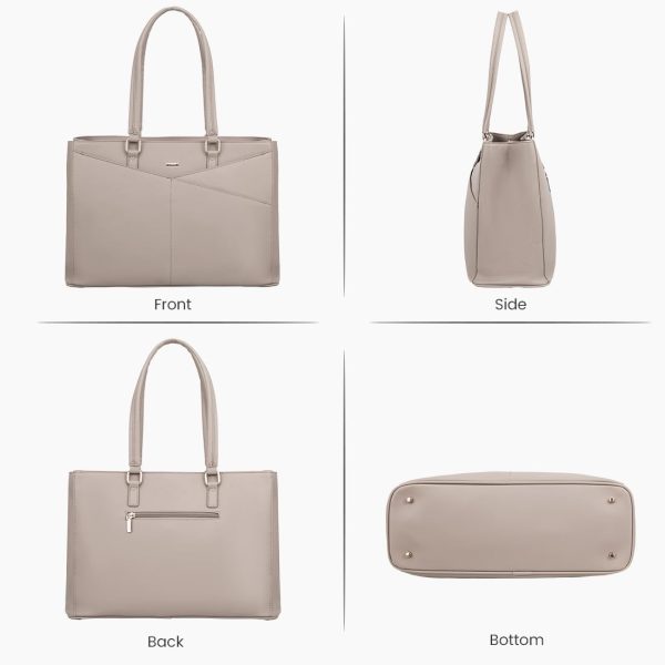 LOVEVOOK Laptop Tote Bag for Women 15.6 Inch Waterproof Leather Computer Bags Business Office Work Briefcase Black - Image 152