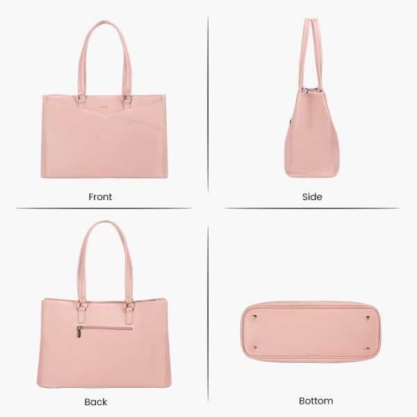 LOVEVOOK Laptop Tote Bag for Women 15.6 Inch Waterproof Leather Computer Bags Business Office Work Briefcase Black - Image 159