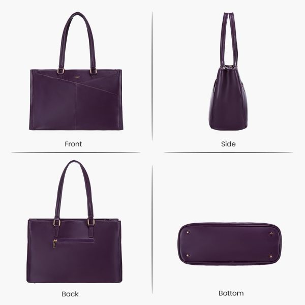 LOVEVOOK Laptop Tote Bag for Women 15.6 Inch Waterproof Leather Computer Bags Business Office Work Briefcase Black - Image 269