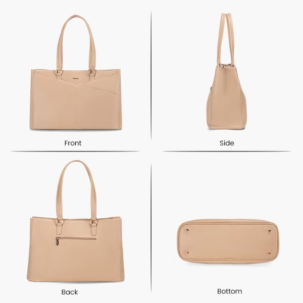 LOVEVOOK Laptop Tote Bag for Women 15.6 Inch Waterproof Leather Computer Bags Business Office Work Briefcase Black - Image 290