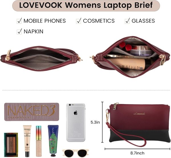 LOVEVOOK Laptop Bag for Women 15.6 Inch Tote Work Professional Leather Computer Briefcase Waterproof Handbag Shoulder Large Capacity Business Teacher Office Crossbody Purse - Image 7