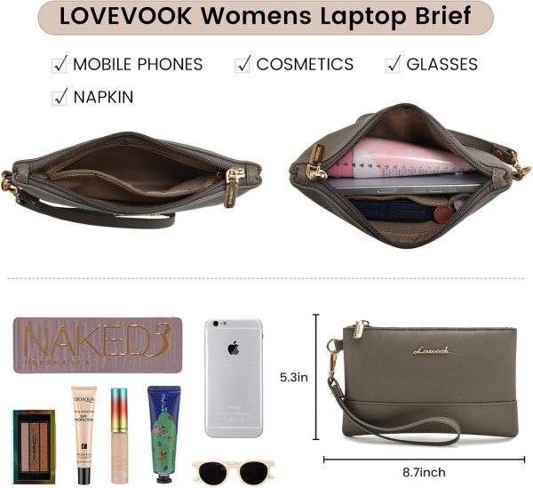 LOVEVOOK Laptop Bag for Women 15.6 Inch Tote Work Professional Leather Computer Briefcase Waterproof Handbag Shoulder Large Capacity Business Teacher Office Crossbody Purse - Image 14