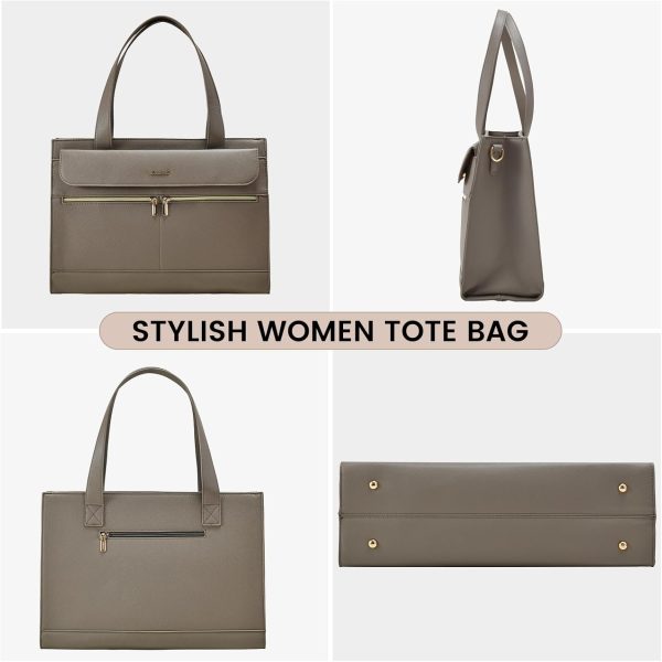 LOVEVOOK Laptop Bag for Women 15.6 Inch Tote Work Professional Leather Computer Briefcase Waterproof Handbag Shoulder Large Capacity Business Teacher Office Crossbody Purse - Image 15