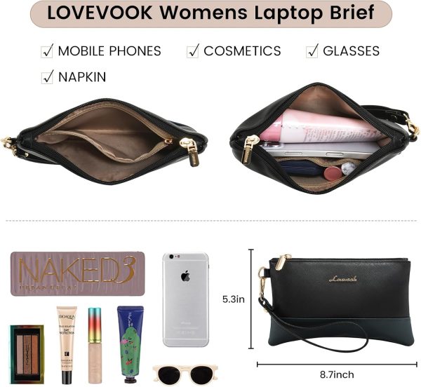 LOVEVOOK Laptop Bag for Women 15.6 Inch Tote Work Professional Leather Computer Briefcase Waterproof Handbag Shoulder Large Capacity Business Teacher Office Crossbody Purse - Image 50