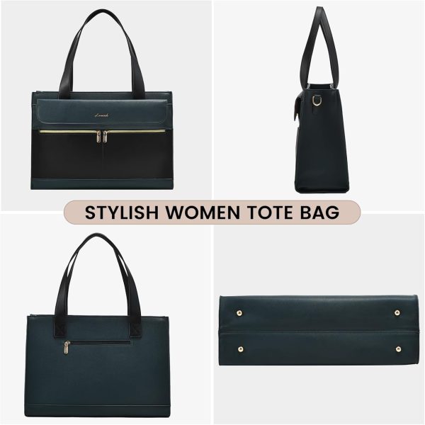 LOVEVOOK Laptop Bag for Women 15.6 Inch Tote Work Professional Leather Computer Briefcase Waterproof Handbag Shoulder Large Capacity Business Teacher Office Crossbody Purse - Image 51