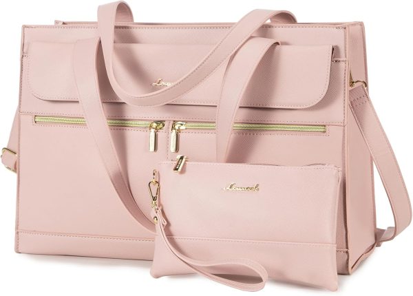 LOVEVOOK Laptop Bag for Women 15.6 Inch Tote Work Professional Leather Computer Briefcase Waterproof Handbag Shoulder Large Capacity Business Teacher Office Crossbody Purse - Image 53