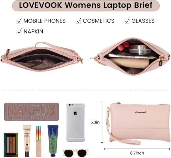 LOVEVOOK Laptop Bag for Women 15.6 Inch Tote Work Professional Leather Computer Briefcase Waterproof Handbag Shoulder Large Capacity Business Teacher Office Crossbody Purse - Image 58