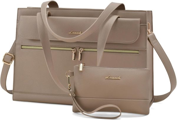 LOVEVOOK Laptop Bag for Women 15.6 Inch Tote Work Professional Leather Computer Briefcase Waterproof Handbag Shoulder Large Capacity Business Teacher Office Crossbody Purse - Image 61