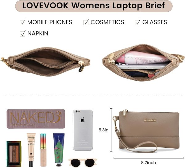 LOVEVOOK Laptop Bag for Women 15.6 Inch Tote Work Professional Leather Computer Briefcase Waterproof Handbag Shoulder Large Capacity Business Teacher Office Crossbody Purse - Image 65