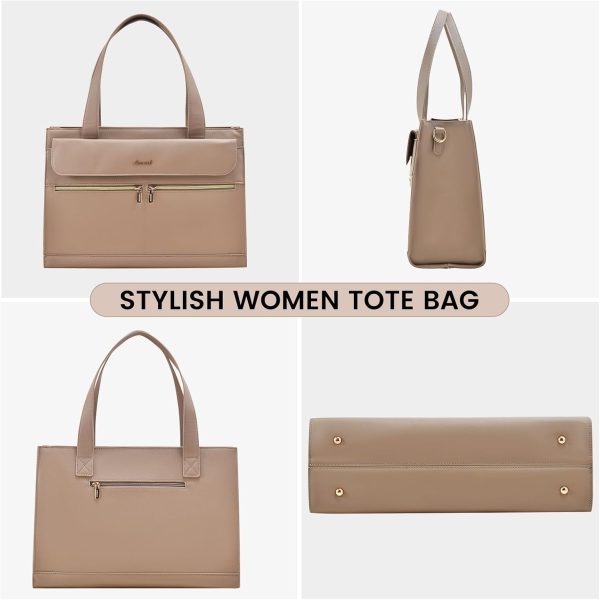 LOVEVOOK Laptop Bag for Women 15.6 Inch Tote Work Professional Leather Computer Briefcase Waterproof Handbag Shoulder Large Capacity Business Teacher Office Crossbody Purse - Image 66