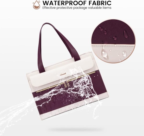 LOVEVOOK Laptop Bag for Women 15.6 Inch Tote Work Professional Leather Computer Briefcase Waterproof Handbag Shoulder Large Capacity Business Teacher Office Crossbody Purse - Image 74