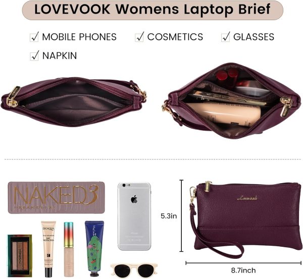 LOVEVOOK Laptop Bag for Women 15.6 Inch Tote Work Professional Leather Computer Briefcase Waterproof Handbag Shoulder Large Capacity Business Teacher Office Crossbody Purse - Image 82