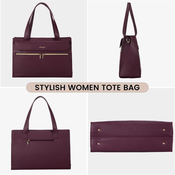 LOVEVOOK Laptop Bag for Women 15.6 Inch Tote Work Professional Leather Computer Briefcase Waterproof Handbag Shoulder Large Capacity Business Teacher Office Crossbody Purse - Image 83