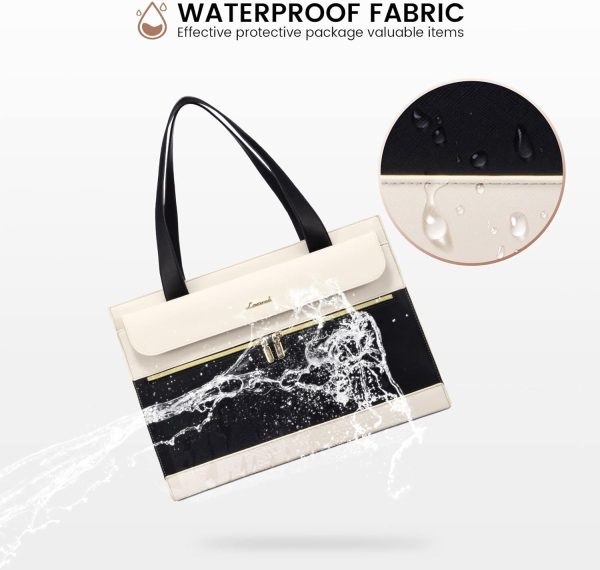 LOVEVOOK Laptop Bag for Women 15.6 Inch Tote Work Professional Leather Computer Briefcase Waterproof Handbag Shoulder Large Capacity Business Teacher Office Crossbody Purse - Image 95