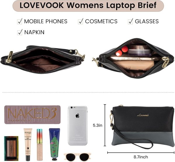 LOVEVOOK Laptop Bag for Women 15.6 Inch Tote Work Professional Leather Computer Briefcase Waterproof Handbag Shoulder Large Capacity Business Teacher Office Crossbody Purse - Image 105