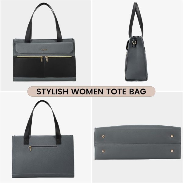 LOVEVOOK Laptop Bag for Women 15.6 Inch Tote Work Professional Leather Computer Briefcase Waterproof Handbag Shoulder Large Capacity Business Teacher Office Crossbody Purse - Image 106