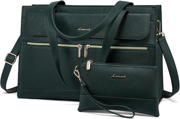 LOVEVOOK Laptop Bag for Women 15.6 Inch Tote Work Professional Leather Computer Briefcase Waterproof Handbag Shoulder Large Capacity Business Teacher Office Crossbody Purse - Image 108
