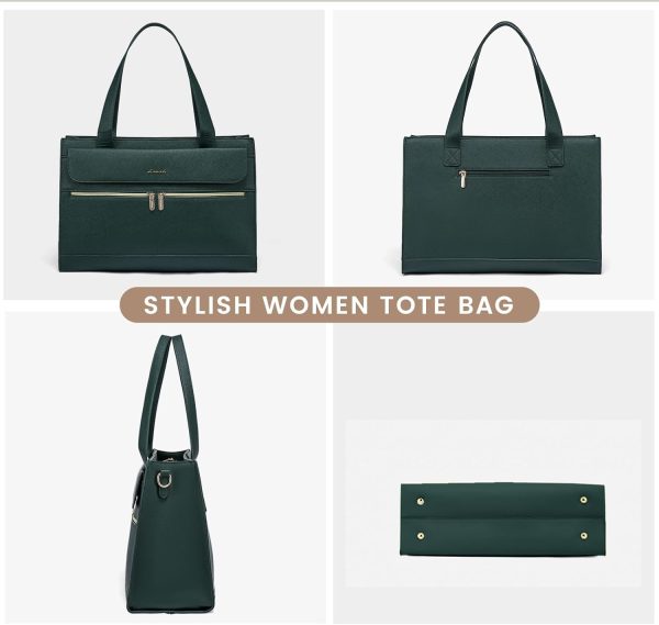 LOVEVOOK Laptop Bag for Women 15.6 Inch Tote Work Professional Leather Computer Briefcase Waterproof Handbag Shoulder Large Capacity Business Teacher Office Crossbody Purse - Image 114
