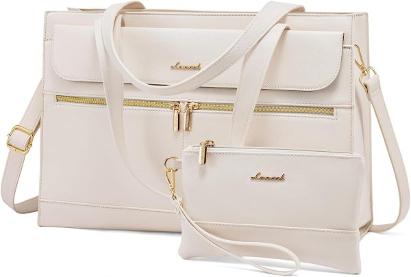 LOVEVOOK Laptop Bag for Women 15.6 Inch Tote Work Professional Leather Computer Briefcase Waterproof Handbag Shoulder Large Capacity Business Teacher Office Crossbody Purse - Image 116