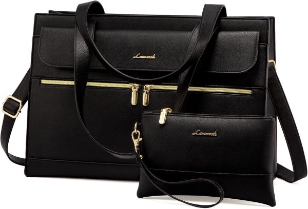 LOVEVOOK Laptop Bag for Women 15.6 Inch Tote Work Professional Leather Computer Briefcase Waterproof Handbag Shoulder Large Capacity Business Teacher Office Crossbody Purse - Image 124