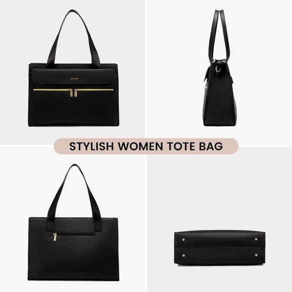 LOVEVOOK Laptop Bag for Women 15.6 Inch Tote Work Professional Leather Computer Briefcase Waterproof Handbag Shoulder Large Capacity Business Teacher Office Crossbody Purse - Image 131