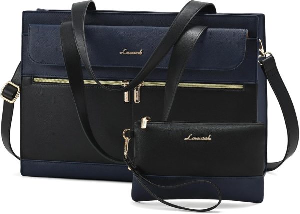 LOVEVOOK Laptop Bag for Women 15.6 Inch Tote Work Professional Leather Computer Briefcase Waterproof Handbag Shoulder Large Capacity Business Teacher Office Crossbody Purse - Image 133