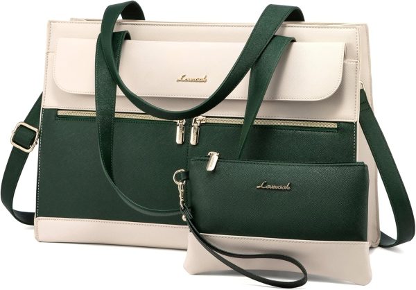 LOVEVOOK Laptop Bag for Women 15.6 Inch Tote Work Professional Leather Computer Briefcase Waterproof Handbag Shoulder Large Capacity Business Teacher Office Crossbody Purse - Image 140