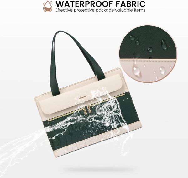 LOVEVOOK Laptop Bag for Women 15.6 Inch Tote Work Professional Leather Computer Briefcase Waterproof Handbag Shoulder Large Capacity Business Teacher Office Crossbody Purse - Image 144