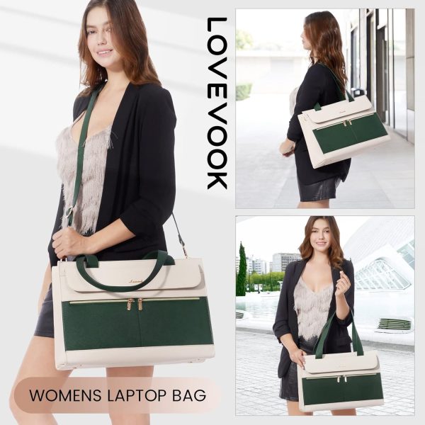 LOVEVOOK Laptop Bag for Women 15.6 Inch Tote Work Professional Leather Computer Briefcase Waterproof Handbag Shoulder Large Capacity Business Teacher Office Crossbody Purse - Image 146