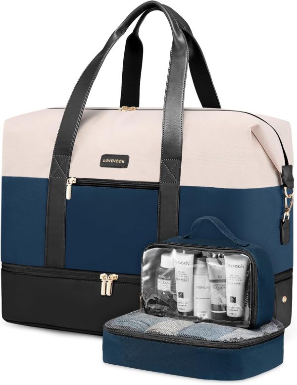 LOVEVOOK Weekender Bag, Large Travel Duffel Bag for Women with 2 Packing Cubes, Carry on Overnight Bag with Shoe Compartment, Mom Hospital Bags for Labor and Delivery - Image 10
