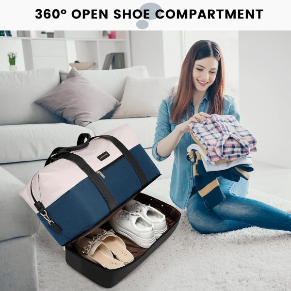 LOVEVOOK Weekender Bag, Large Travel Duffel Bag for Women with 2 Packing Cubes, Carry on Overnight Bag with Shoe Compartment, Mom Hospital Bags for Labor and Delivery - Image 13