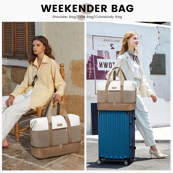LOVEVOOK Weekender Bag, Large Travel Duffel Bag for Women with 2 Packing Cubes, Carry on Overnight Bag with Shoe Compartment, Mom Hospital Bags for Labor and Delivery - Image 18