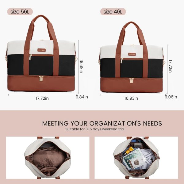 LOVEVOOK Weekender Bag, Large Travel Duffel Bag for Women with 2 Packing Cubes, Carry on Overnight Bag with Shoe Compartment, Mom Hospital Bags for Labor and Delivery - Image 24