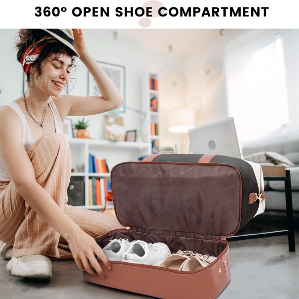 LOVEVOOK Weekender Bag, Large Travel Duffel Bag for Women with 2 Packing Cubes, Carry on Overnight Bag with Shoe Compartment, Mom Hospital Bags for Labor and Delivery - Image 26