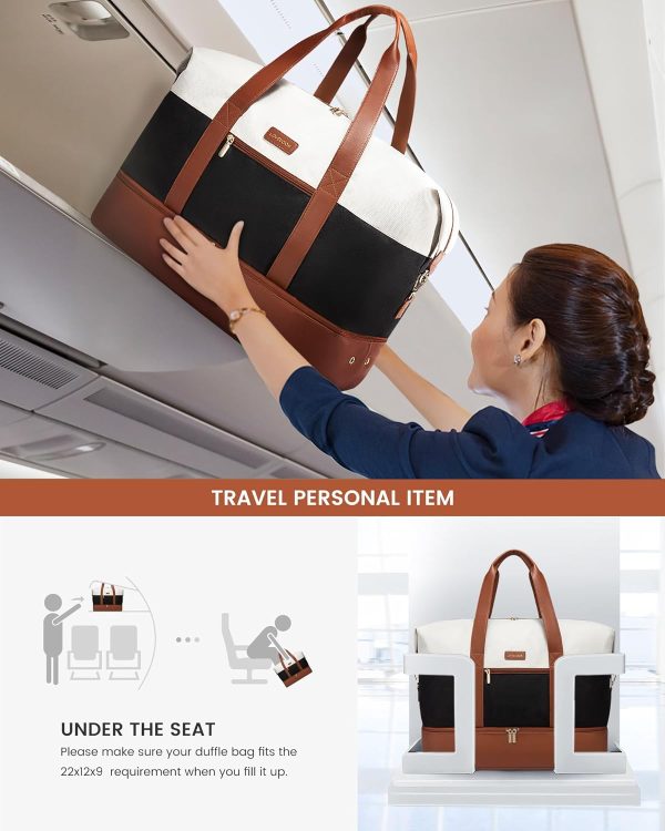 LOVEVOOK Weekender Bag, Large Travel Duffel Bag for Women with 2 Packing Cubes, Carry on Overnight Bag with Shoe Compartment, Mom Hospital Bags for Labor and Delivery - Image 27