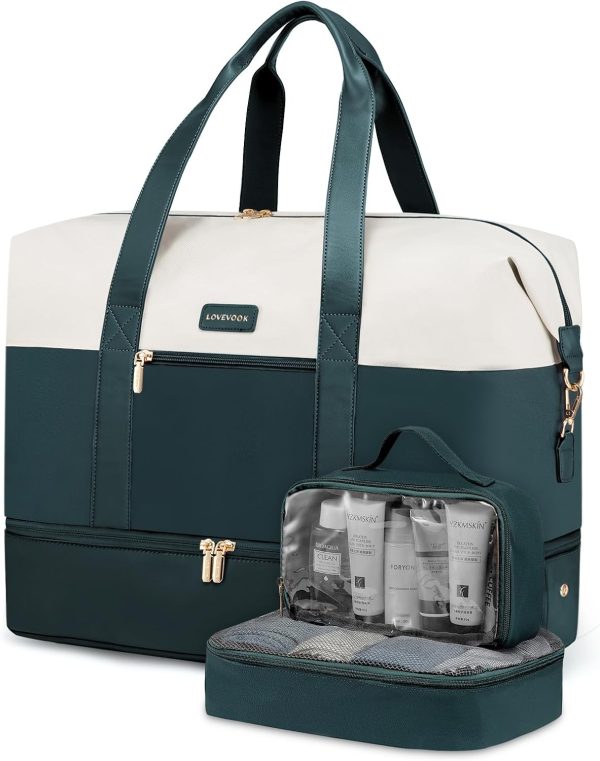 LOVEVOOK Weekender Bag, Large Travel Duffel Bag for Women with 2 Packing Cubes, Carry on Overnight Bag with Shoe Compartment, Mom Hospital Bags for Labor and Delivery - Image 30