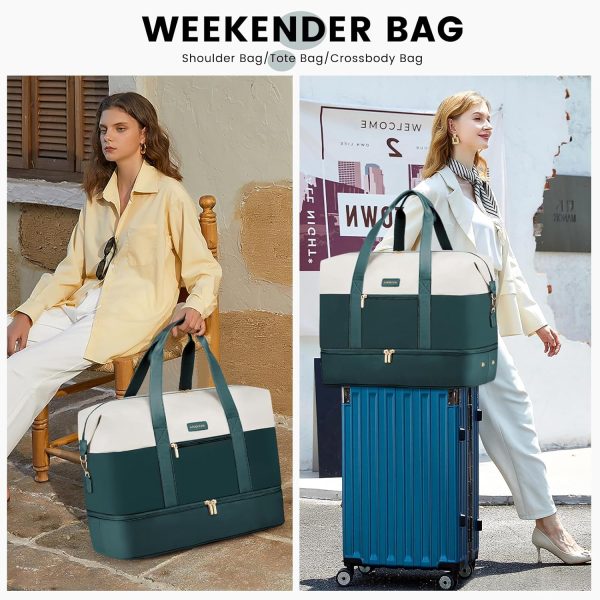 LOVEVOOK Weekender Bag, Large Travel Duffel Bag for Women with 2 Packing Cubes, Carry on Overnight Bag with Shoe Compartment, Mom Hospital Bags for Labor and Delivery - Image 32
