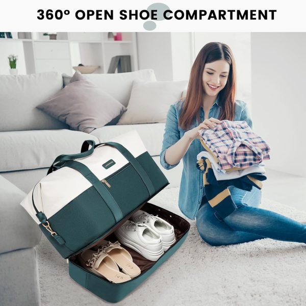 LOVEVOOK Weekender Bag, Large Travel Duffel Bag for Women with 2 Packing Cubes, Carry on Overnight Bag with Shoe Compartment, Mom Hospital Bags for Labor and Delivery - Image 33