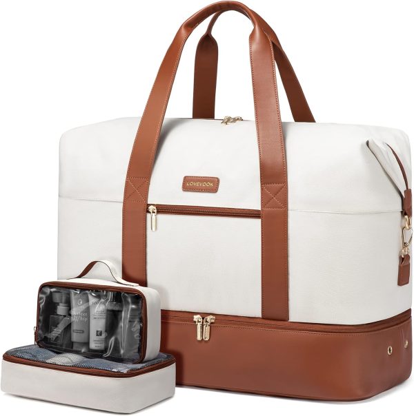 LOVEVOOK Weekender Bag, Large Travel Duffel Bag for Women with 2 Packing Cubes, Carry on Overnight Bag with Shoe Compartment, Mom Hospital Bags for Labor and Delivery - Image 36